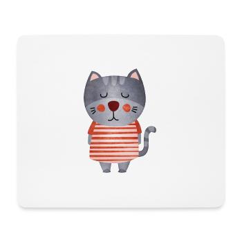 Sucre chat doux - Tapis de souris (format paysage) - blanc - Devant