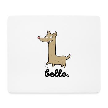 Lustiger Hund | Bello Hunde Design | Geschenkidee - Mousepad (Querformat) - Weiß - Vorne