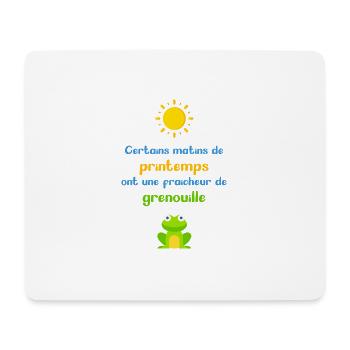 Matins printemps fraicheur grenouille soleil - Tapis de souris (format paysage) - blanc - Devant