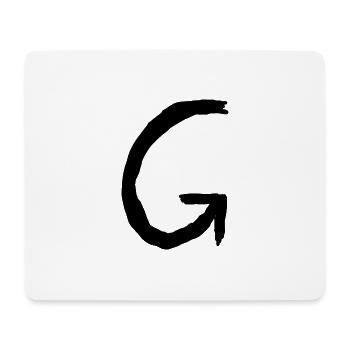 Buchstaben G - Mousepad (Querformat) - Weiß - Vorne