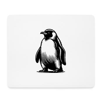 Kleiner niedlicher Pinguin Tattoo Illustration - Mousepad (Querformat) - Weiß - Vorne