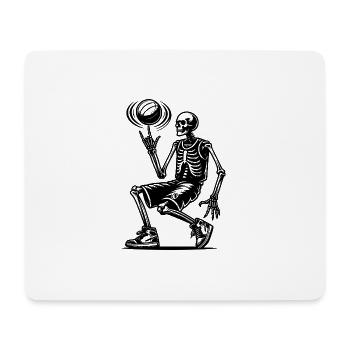 Halloween Skeleton Ballon de basket-ball Sports - Tapis de souris (format paysage) - blanc - Devant