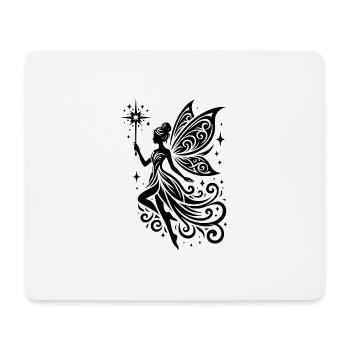 Fantasievolle Fee mit kunstvollen Flügeln - Mousepad (Querformat) - Weiß - Vorne