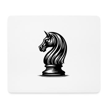 Chess Figure Horse Knight Tattoo Drawing - Mouse Pad (horizontal) - white - Front