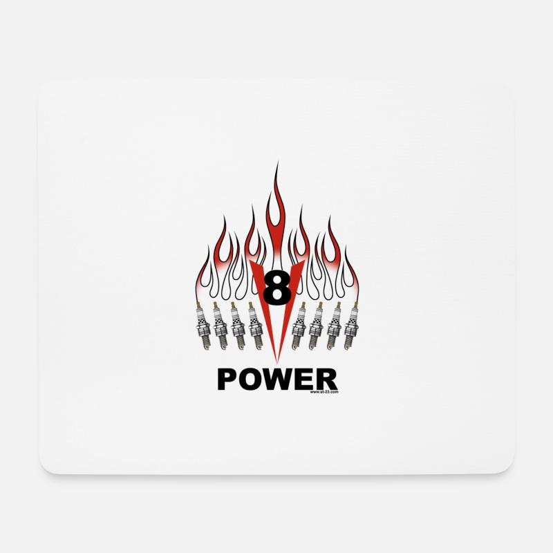 v8 - Mouse Pad (horizontal) - white