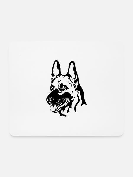 MALINOIS Belgischer Schäferhund Hunde Wilsigns - Mousepad (Querformat) - Weiß