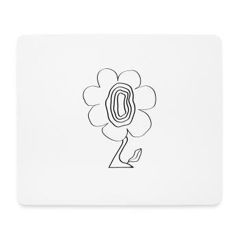 Flower, Power, Fleur, Joie de vivre, Soleil - Tapis de souris (format paysage) - blanc - Devant