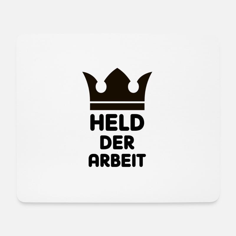 Held der Arbeit - Mousepad (Querformat) - Weiß
