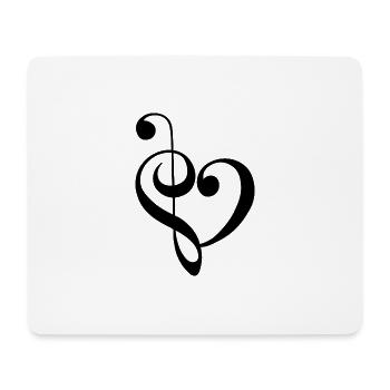 Cœur de clef - Tapis de souris (format paysage) - blanc - Devant