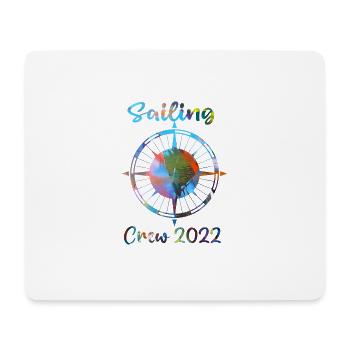 sailing crew 2022, sailing, segeln , kompass,bunt - Mousepad (Querformat) - Weiß - Vorne