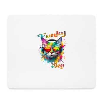 Funky Boy Chat - Tapis de souris (format paysage) - blanc - Devant