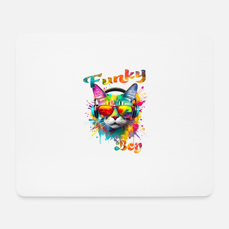 Funky Boy Chat - Mouse Pad (horizontal) - white