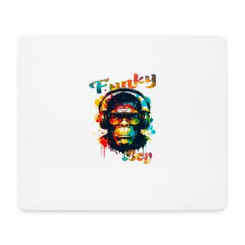 Funky Boy Singe - Tapis de souris (format paysage) - blanc - Devant
