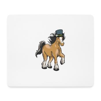 Gebirge Pferd Pferde Alpen Ross Tirol Tiroler - Mousepad (Querformat) - Weiß - Vorne