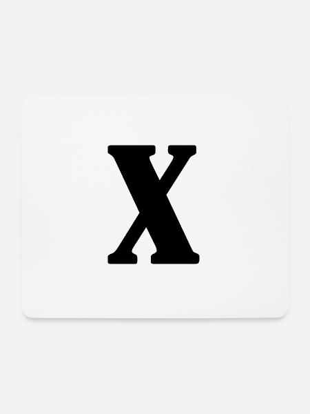 X - Mousepad (Querformat) - Weiß