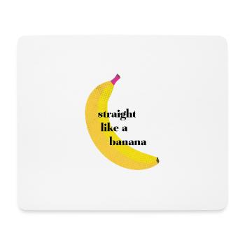 straight like a banana' humor und witz mit frucht - Mousepad (Querformat) - Weiß - Vorne