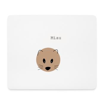 Meow moment – cat's gaze - Mouse Pad (horizontal) - white - Front