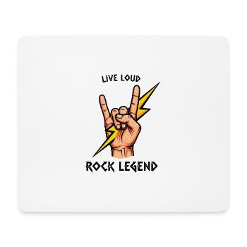 Rock Legende Handzeichen Design - Mousepad (Querformat) - Weiß - Vorne