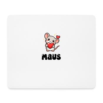 Maus - Mousepad (Querformat) - Weiß - Vorne