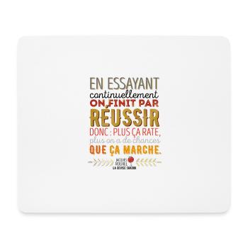 La Devise Shadok n°1 - Tapis de souris (format paysage) - blanc - Devant