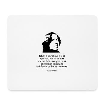 Wilde: Ich bin durchaus nicht zynisch, ich habe n - Mousepad (Querformat) - Weiß - Vorne