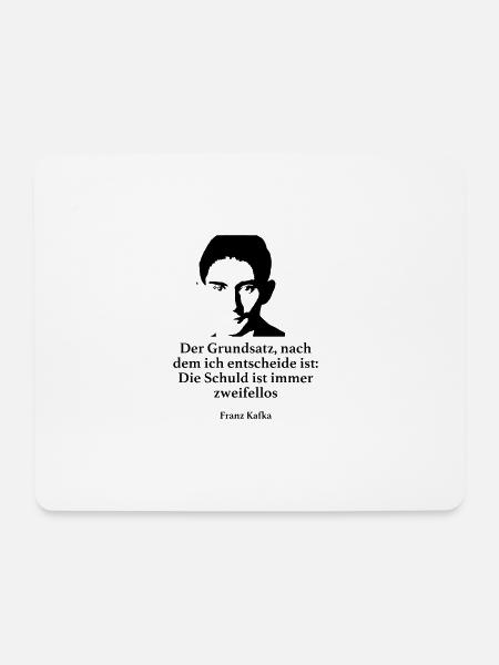 Kafka: Der Grundsatz, nach dem ich entscheide ist - Mousepad (Querformat) - Weiß