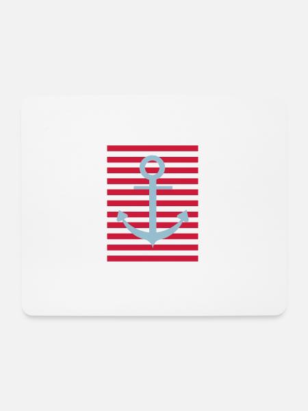 Ahoi! Maritime Maritim Anker Seemann 2c - Mousepad (Querformat) - Weiß