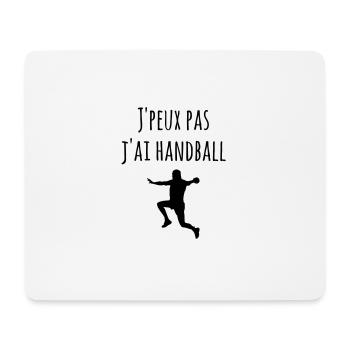 Je peux pas j'ai handball - Tapis de souris (format paysage) - blanc - Devant