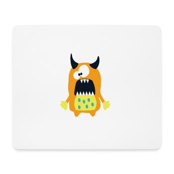 Monster Hannah - Süßes, braunes Monster - Mousepad (Querformat) - Weiß - Vorne