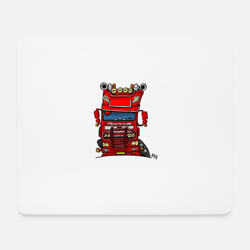 0613 daf fx auf der Straße - Mousepad (Querformat) - Weiß