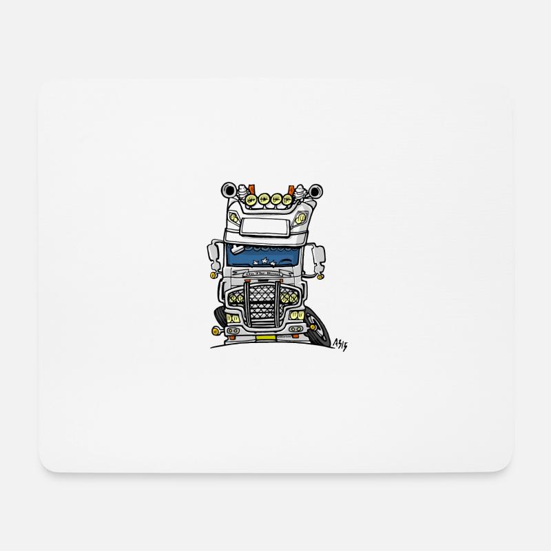 0613 daf fx auf der Straße weiß - Mousepad (Querformat) - Weiß