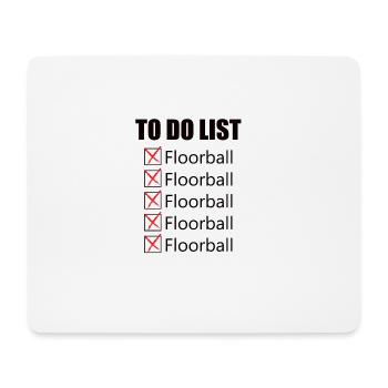 Floorball - Mousepad (Querformat) - Weiß - Vorne