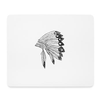 indian indianer american tent zelt teepee tomahawk - Mousepad (Querformat) - Weiß - Vorne