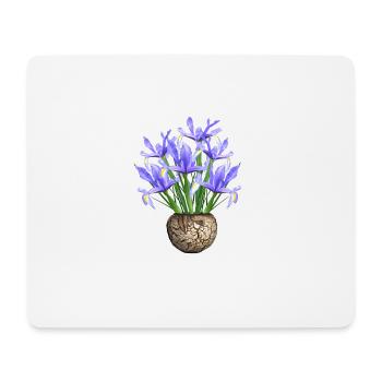 flowers lilies tulips orchids sunflower dahlia ger - Mousepad (Querformat) - Weiß - Vorne