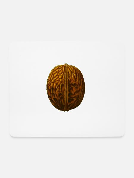 walnuts walnuss veggie gemuese fruits10 - Mousepad (Querformat) - Weiß