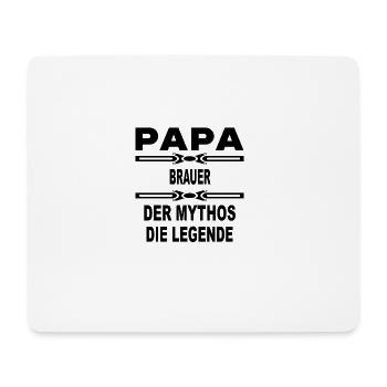 Papa Der der mythos legende BRAUER - Mousepad (Querformat) - Weiß - Vorne