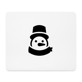 Tête de bonhomme de neige - Tapis de souris (format paysage) - blanc - Devant