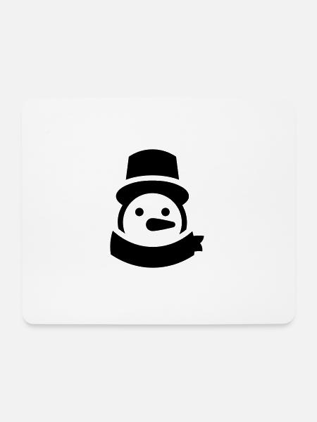 snowman head - Mouse Pad (horizontal) - white