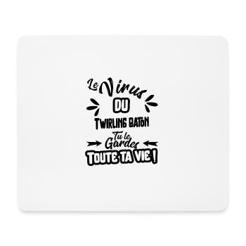 Le virus du Twirling baton cadeau - Tapis de souris (format paysage) - blanc - Devant