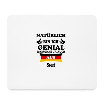 Geschenk Genial komme aus Soest - Mousepad (Querformat) - Weiß - Vorne