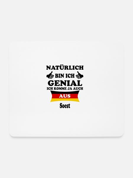 Geschenk Genial komme aus Soest - Mousepad (Querformat) - Weiß