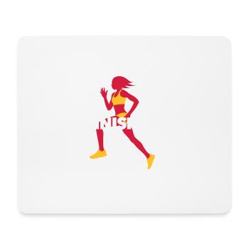 finition en cours d'exécution - Run - Fitness - Tapis de souris (format paysage) - blanc - Devant