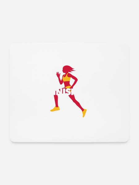 Running Finisher - Run - Fitness - Mousepad (Querformat) - Weiß
