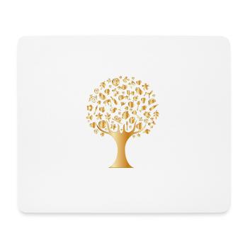 arbre de la vie - Tapis de souris (format paysage) - blanc - Devant