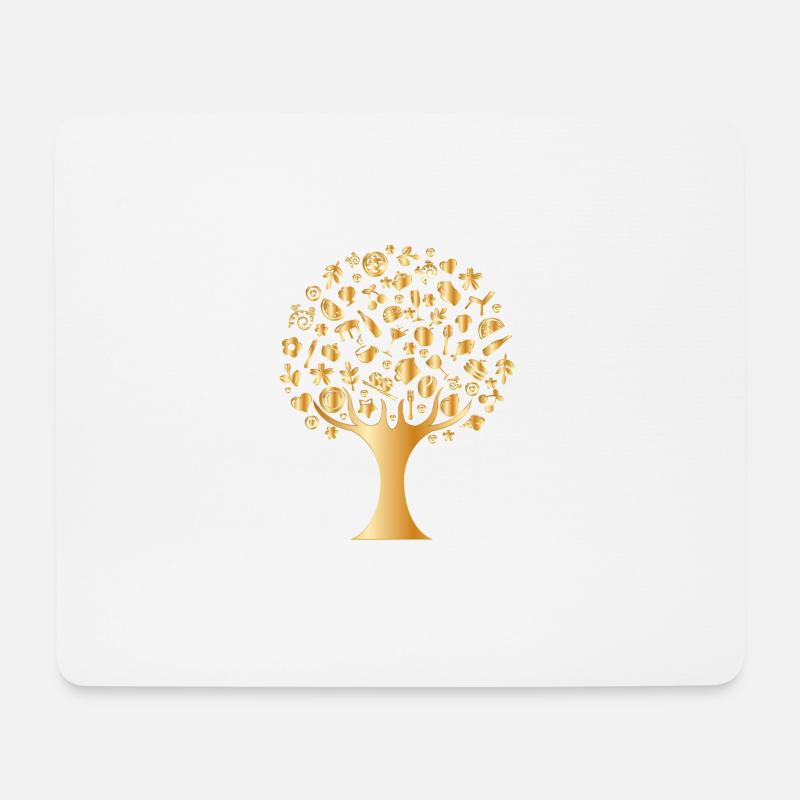 Lebensbaum - Mousepad (Querformat) - Weiß