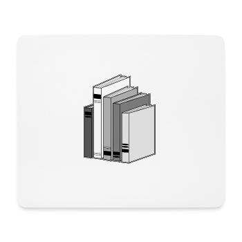 books reader reading buecher lesen lernen63 - Mousepad (Querformat) - Weiß - Vorne
