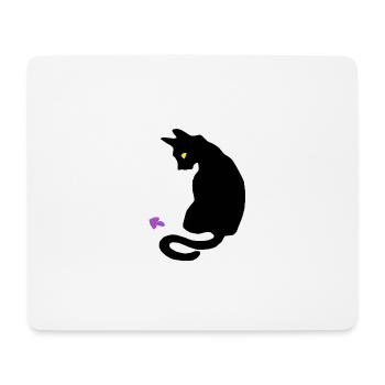 Chat - Tapis de souris (format paysage) - blanc - Devant