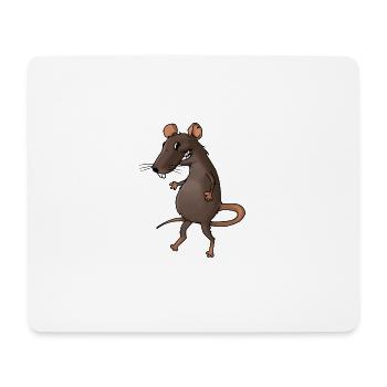 rat rat cheese kaese animal animals - Mouse Pad (horizontal) - white - Front