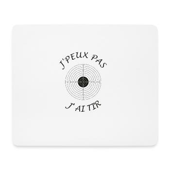 J'peux pas j'ai Tir - Tapis de souris (format paysage) - blanc - Devant