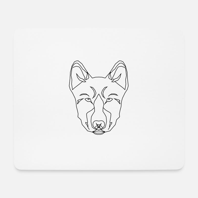 Stylized Dog - Mousepad (Querformat) - Weiß